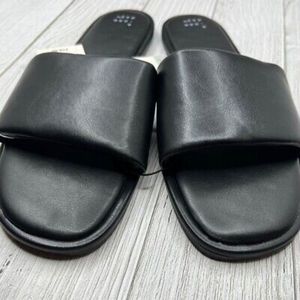 A New Day Black Flat Sandals